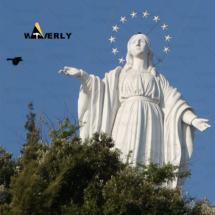 marble virgin mary sculpture