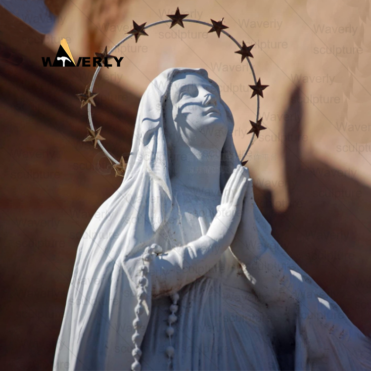 marble virgin mary sculpture