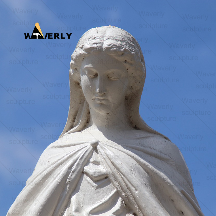 marble virgin mary sculpture