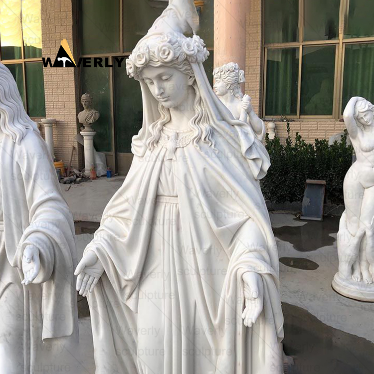 marble virgin mary sculpture