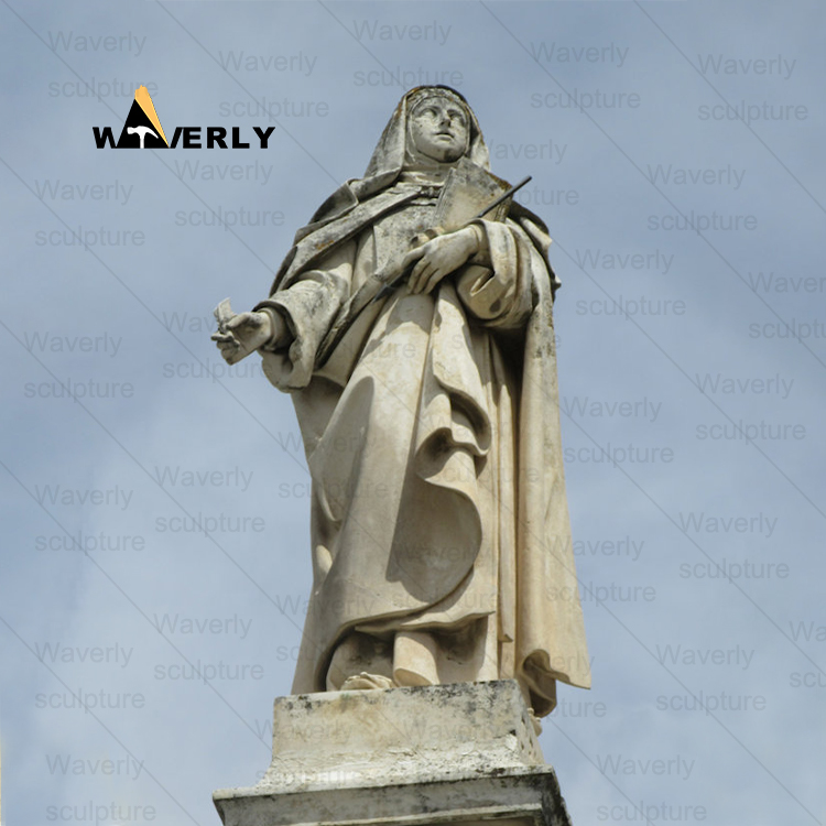 Marble St. Theresa Of Avila statue