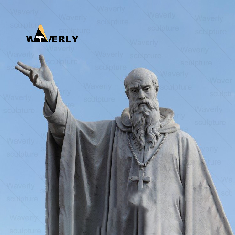 Marble St Benedict statue