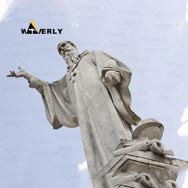 Marble St Benedict statue