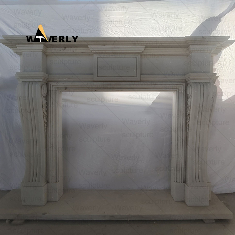 Simplicity Marble Fireplace Mantel-MFK35001