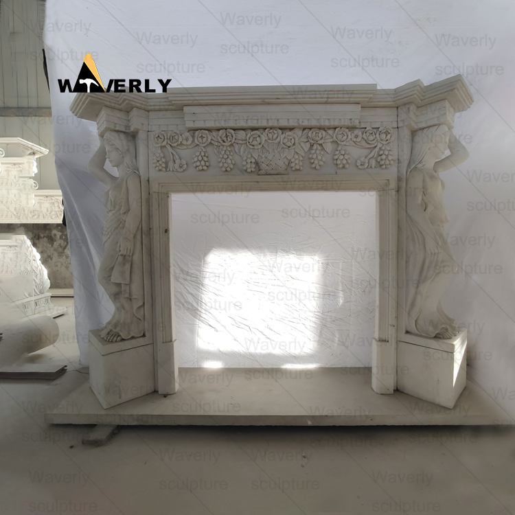 Simplicity Marble Fireplace Mantel-MFK35001