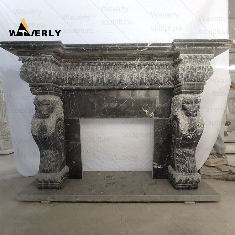 Simplicity Marble Fireplace Mantel-MFK35001