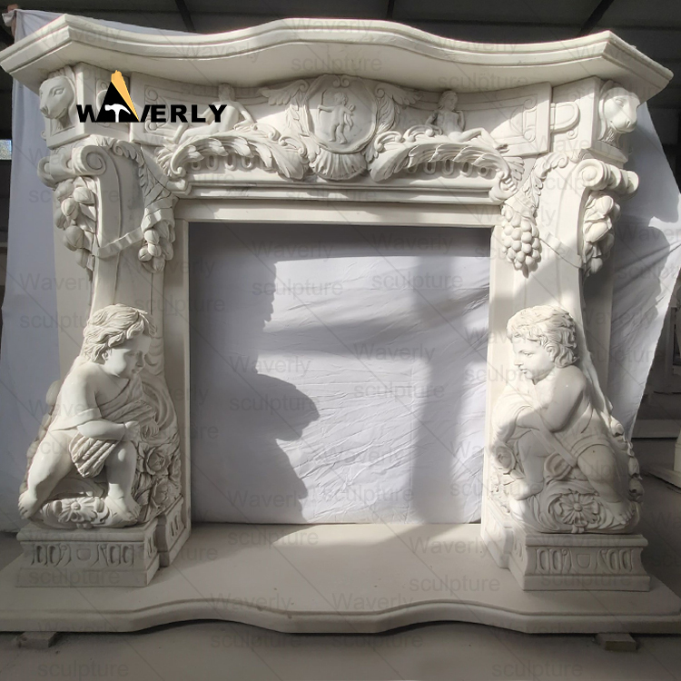 luxury Marble Fireplace Mantel--MFK35003