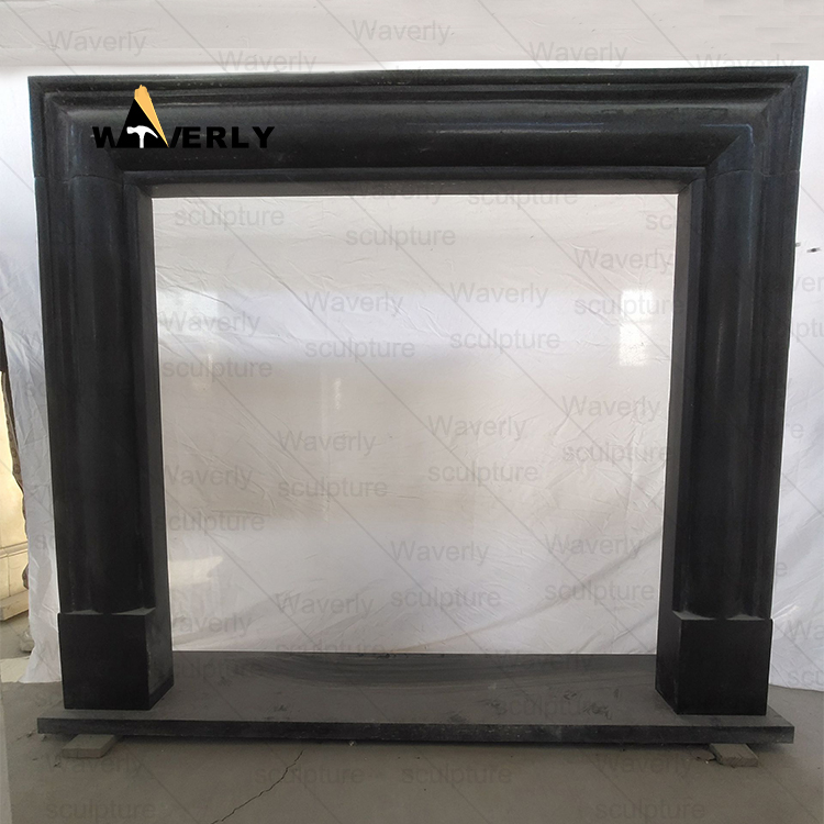 Black and white  Marble Fireplace Mantel-- MFK35006