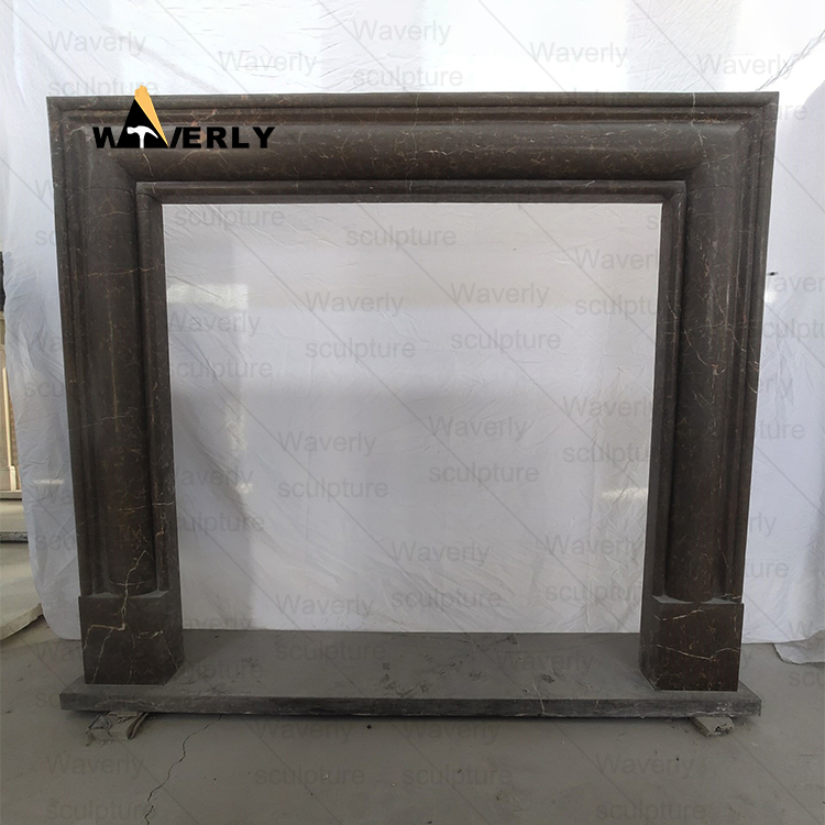 Black and white  Marble Fireplace Mantel-- MFK35006