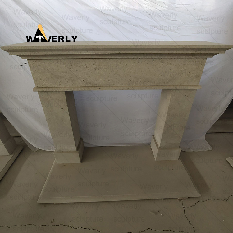 Simplicity and Elegance white Marble Fireplace Mantel-- MFK35015