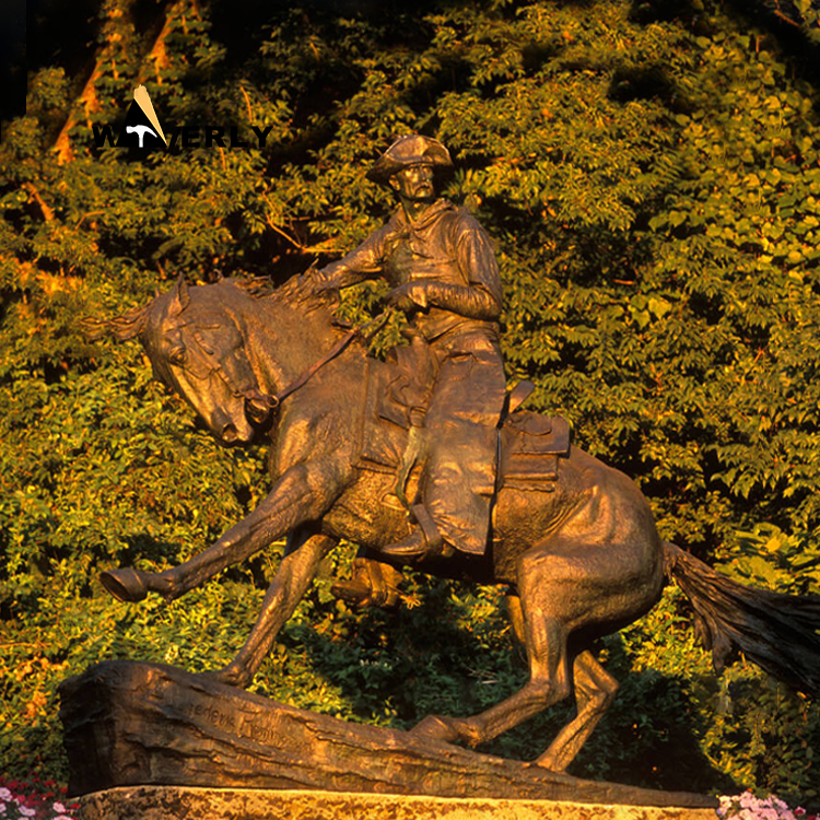 Old Cowboy Figure Bronze Statue-BKL-39001