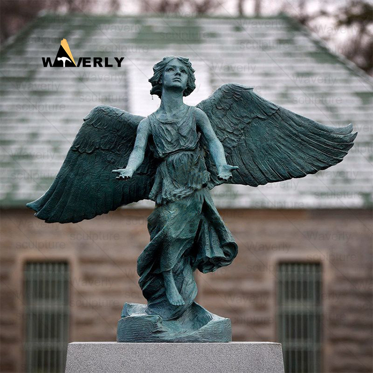 With Wings Fairy Angel arts Bronze Statue-BKL-30101