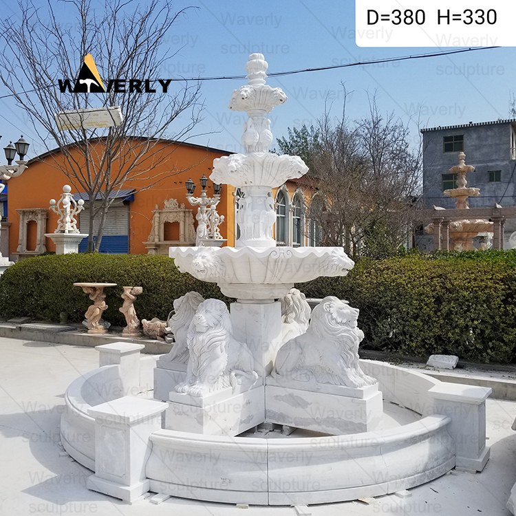 Marble Fountain with Roman Figure Lady and Children Sculpture -MFK311006