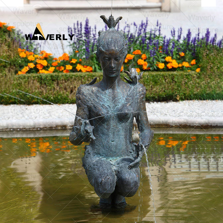 Bronze Kneeling woman Statue-Mbk-31202