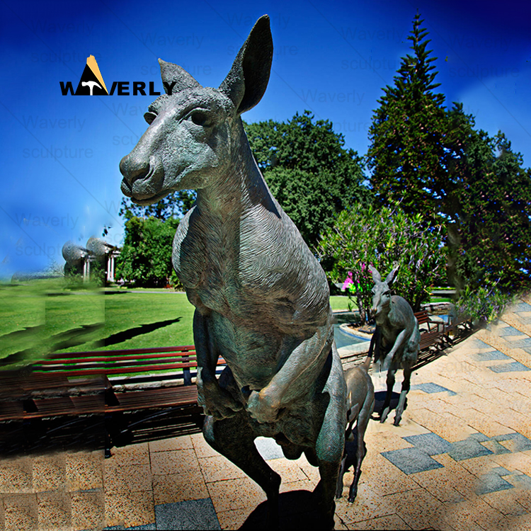 Bronze Kangaroos Art Statue Statue-Mbk-31203