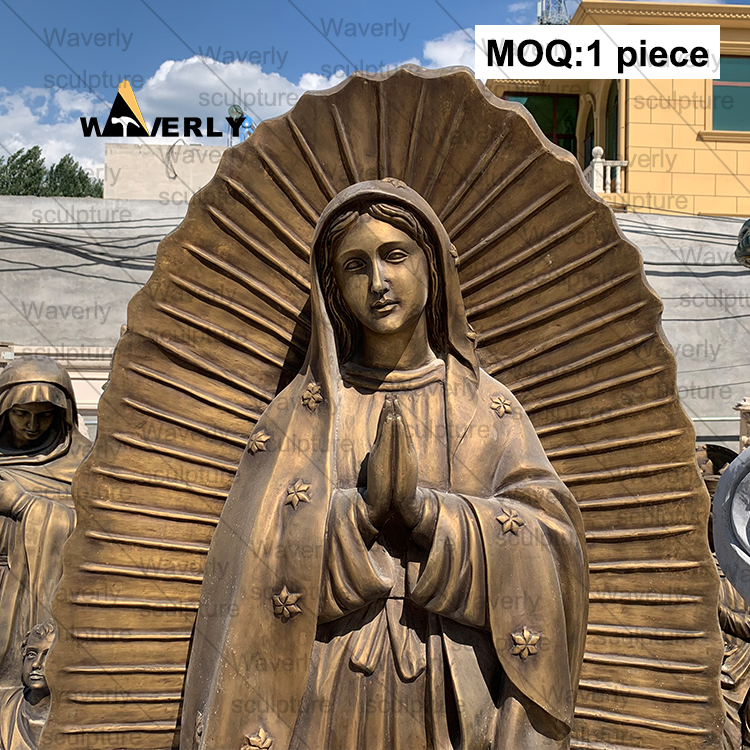 our lady of guadalupe bronze statue