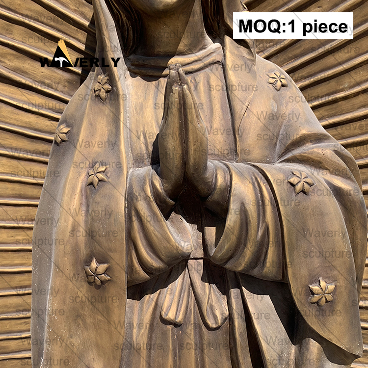 our lady of guadalupe bronze statue