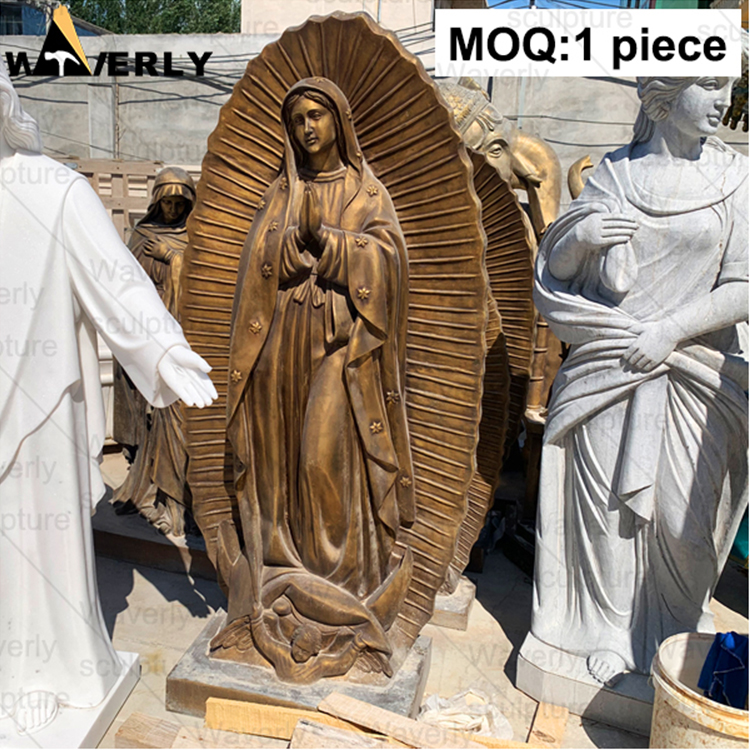 our lady of guadalupe bronze statue