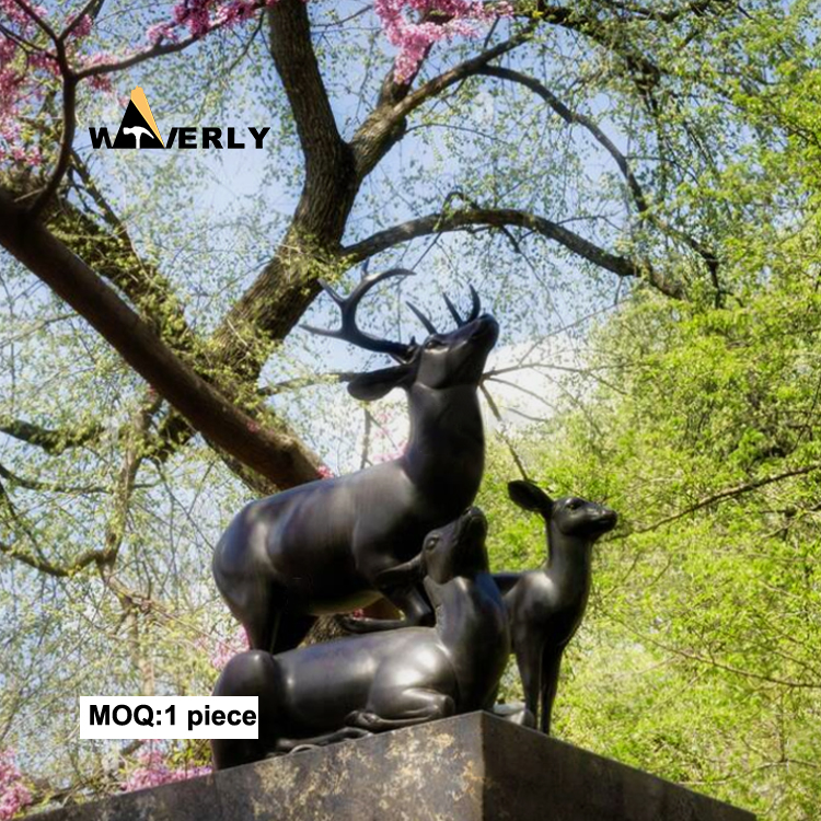 Character Riding A Deer statue -BRZ-31405