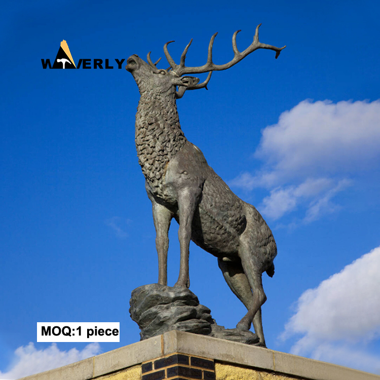 Characters And deer Stag statue -BRZ-31406