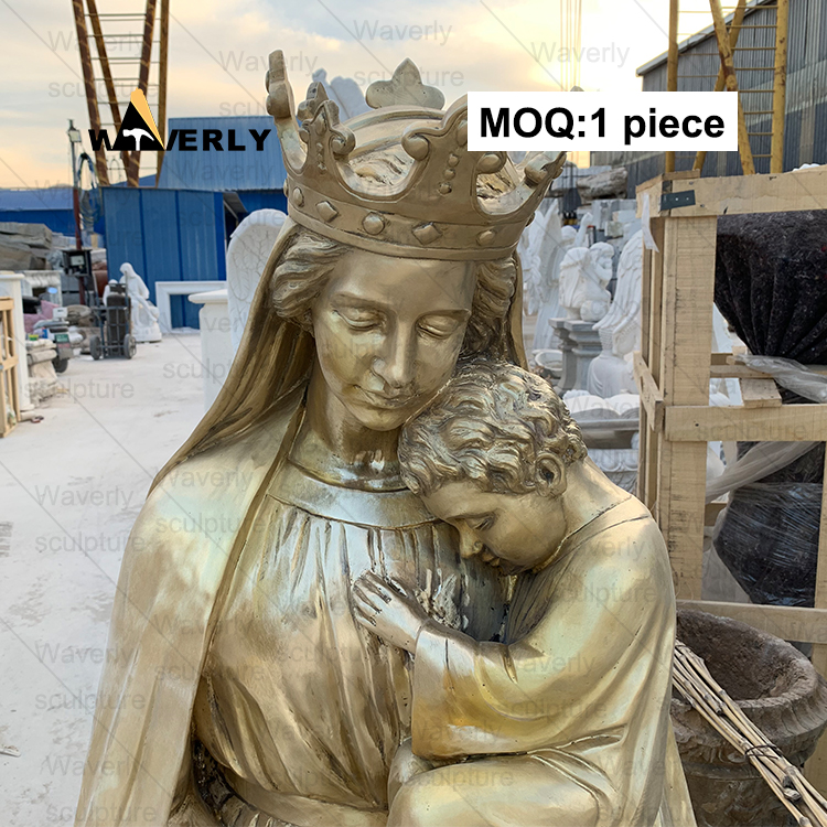 Bronze mother mary and baby jesus statue BFC24-31403