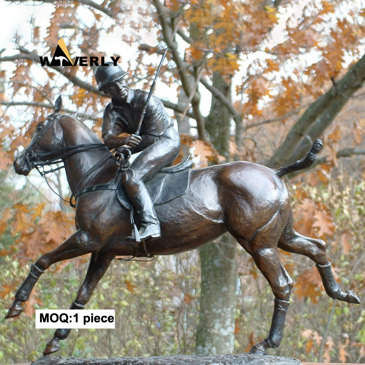 Bronze Polo Player Statue  BBL-31601