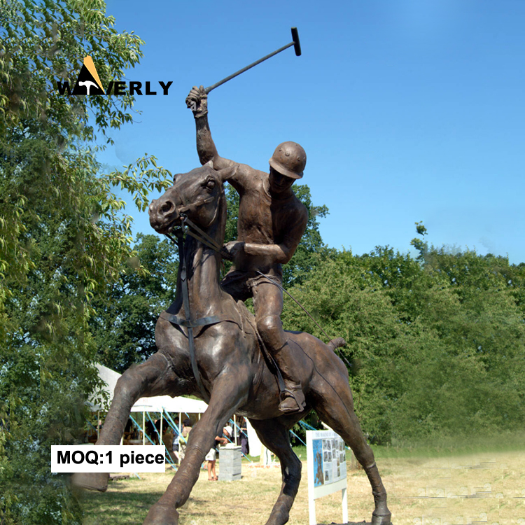 Bronze Polo Player Statue  BBL-31601