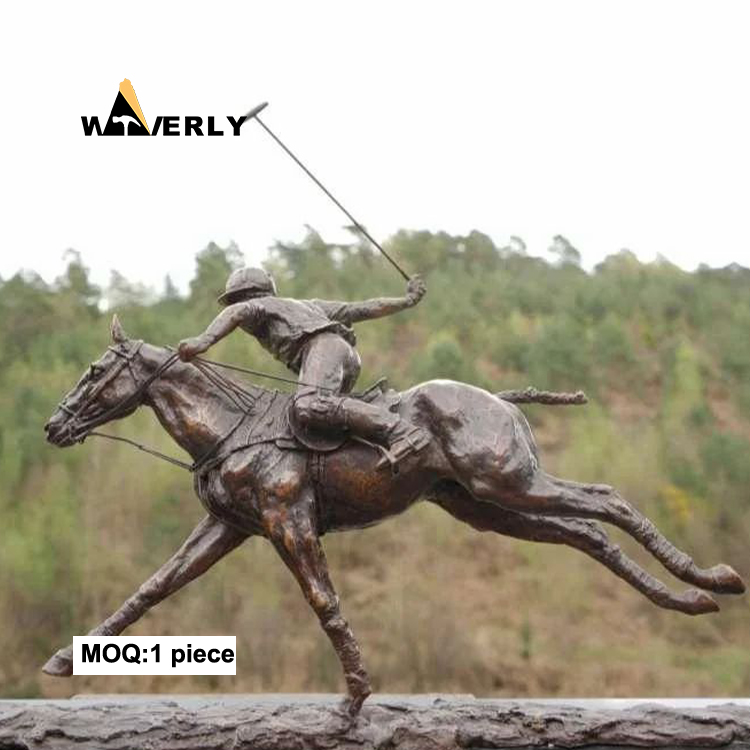 Bronze Polo Player Statue  BBL-31601