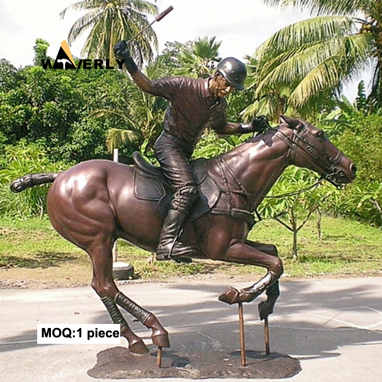 Bronze Polo Player Statue  BBL-31601