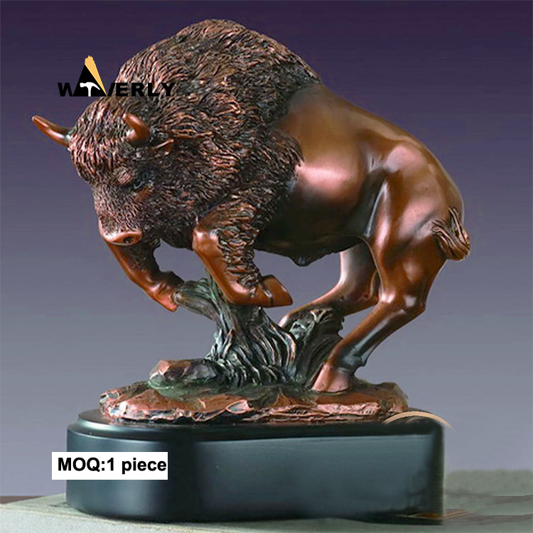 Large bronze Art Metal Bison Statue Sculpture  BKL-31903