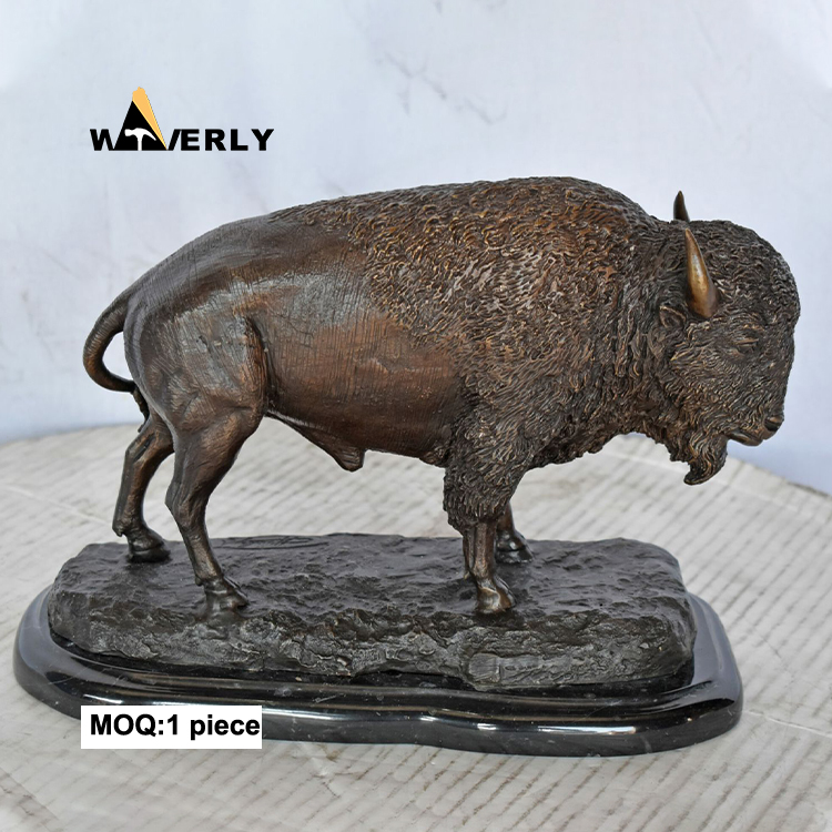 Large bronze Art Metal Bison Statue Sculpture  BKL-31903