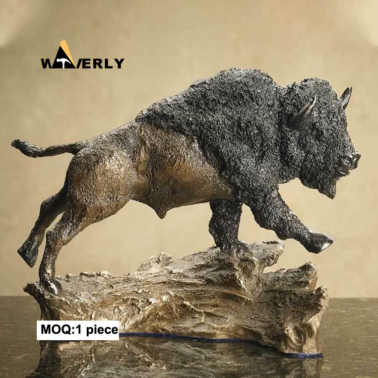 Large bronze Art Metal Bison Statue Sculpture  BKL-31903