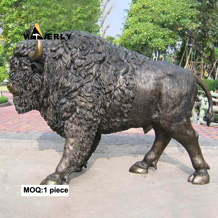 Large bronze Art Metal Bison Statue Sculpture  BKL-31903