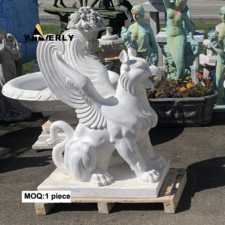 Traditional Brown Marble Stone Carving Griffin Statue MKL-31908