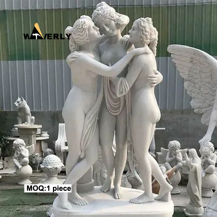 White art The Three Graces Marble Statue MKL-32008