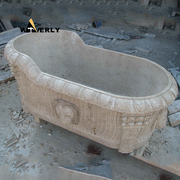 Retro colors Stone Marble Freestanding Bathtub  MRL-32202