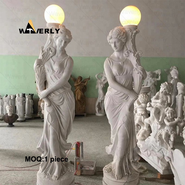 Marble Light Luxury Women's Sculpture With Light   MRE-32303