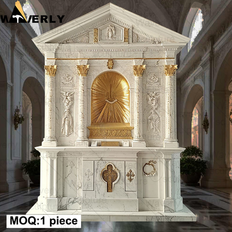 Luxury Church White Stone Marble tabernacle MC -32605