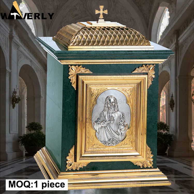 Bronze And Green Marble Tabernacle MC -32703