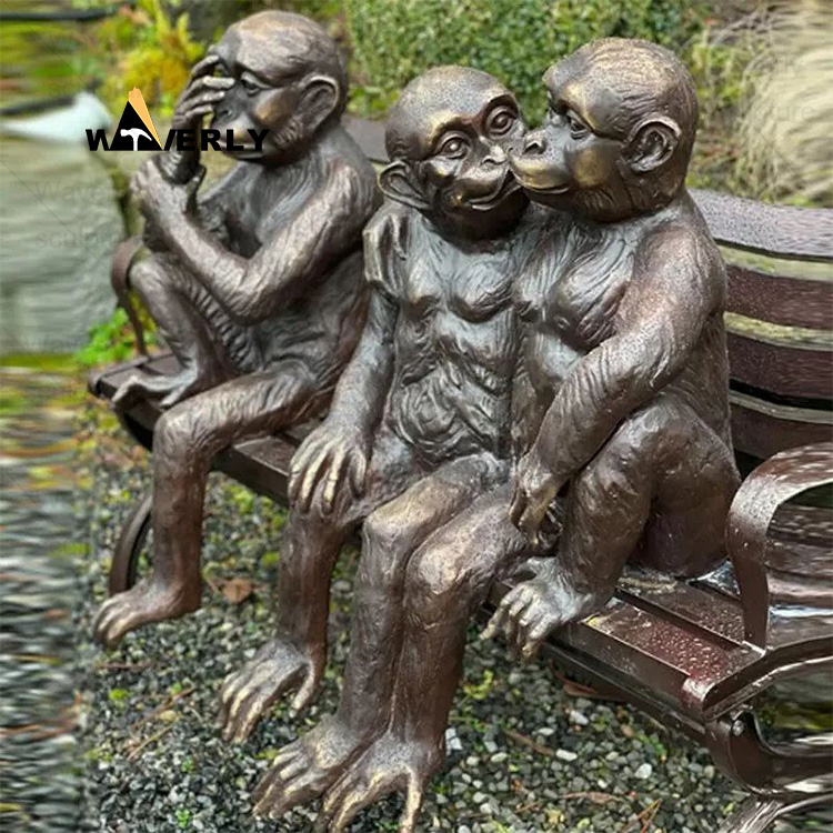 Three Monkeys Bronze Statue BRO-33001