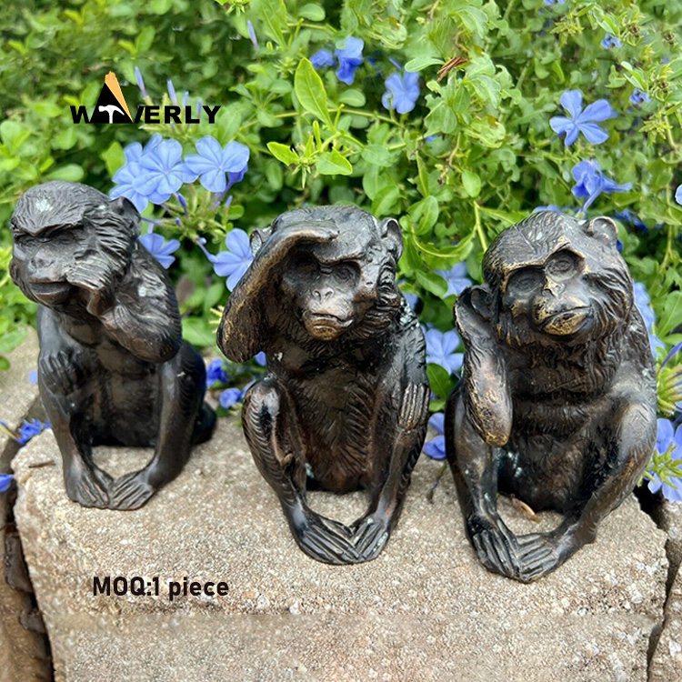 Three Monkeys Bronze Statue BRO-33001