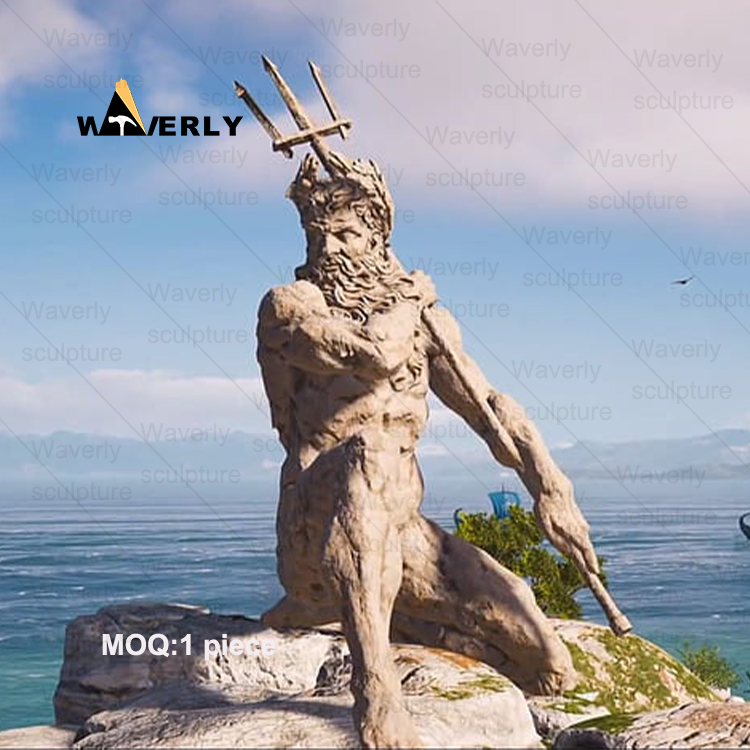 Marble Stone The Sculpture Of Poseidon The Sea God MAR-33101