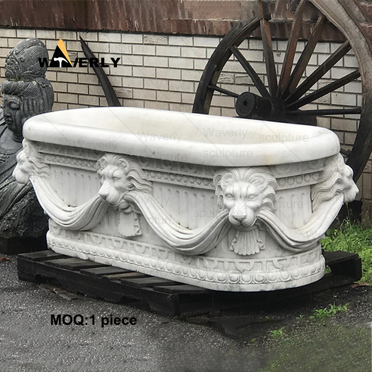 White Marble Bathtub MAR-40602