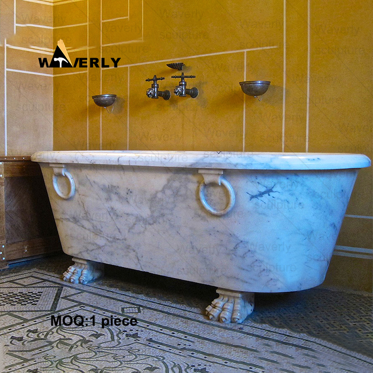 White Marble Bathtub MAR-40602