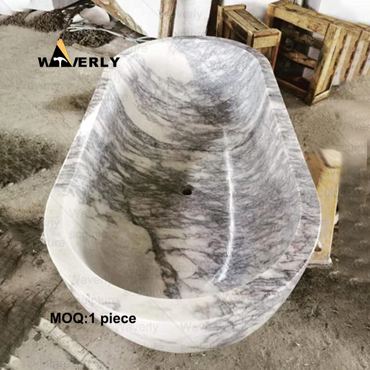 White Marble Bathtub MAR-40602