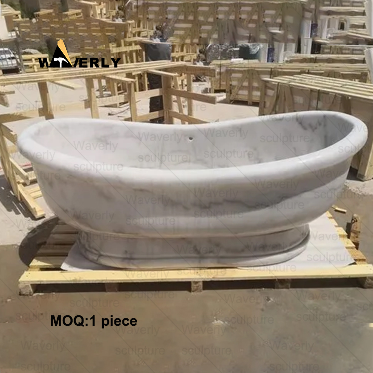 White Marble Bathtub MAR-40602