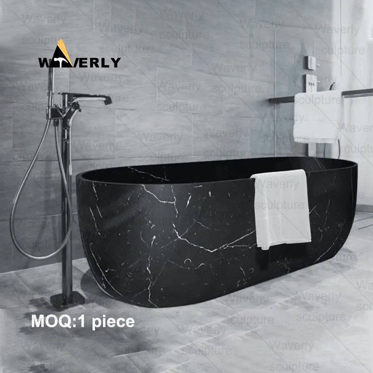 Independent black Marble Bathtub-40606