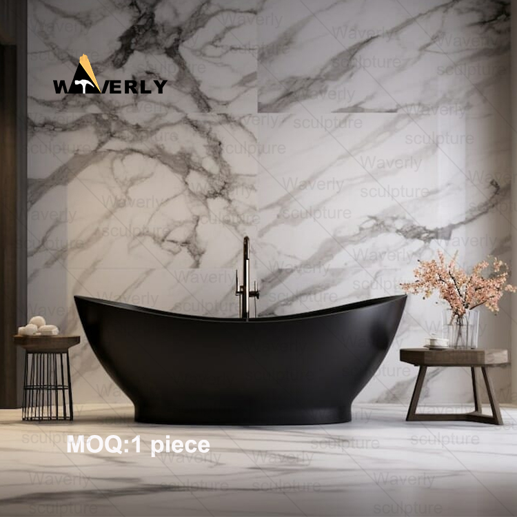 Bathroom Black Heart Shaped Bathtub -40901