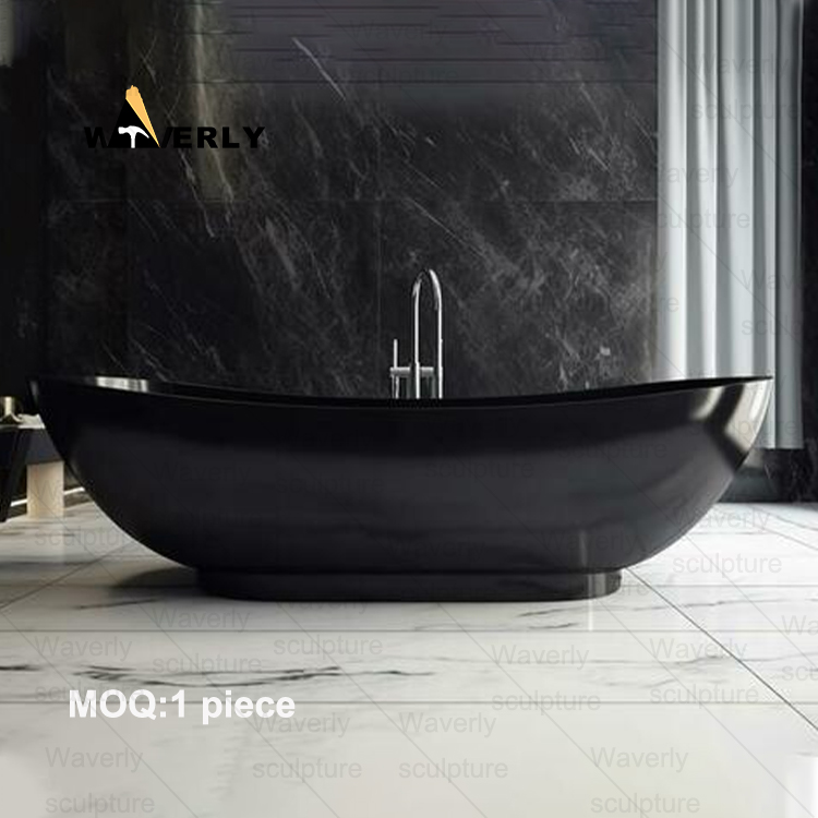 Bathroom Black Heart Shaped Bathtub -40901