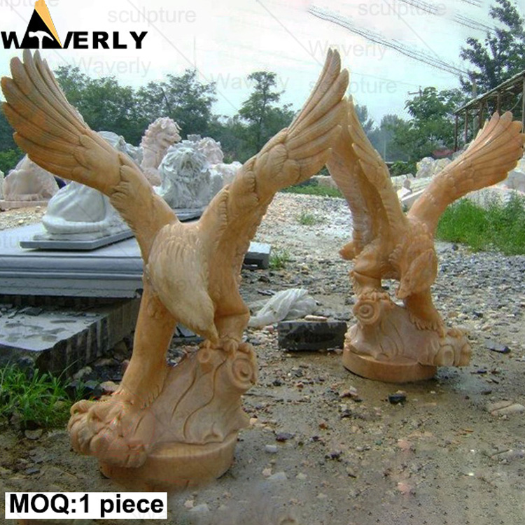 Sunset Red marble eagle statue ME-73107CH